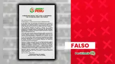 Es falso que Juntos por el Perú haya reconocido una victoria de Keiko Fujimori mediante un comunicado
