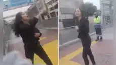 Ciudadana extranjera insulta y agrede a orientadora del Metropolitano en estación Ramón Castilla