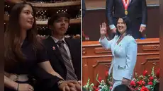 Kyara Villanella y su novio asisten a ceremonia de credenciales de Keiko
