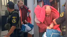¡Desencajado y enmarrocado! Así fue el traslado de Jackson Mora al penal Ancón 1 junto a otros detenidos