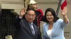 Keiko Fujimori llega a Palacio de Gobierno para reunirse con presidente Balcázar