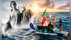 Convirtieron sus autos en barcos y enfrentaron tormentas en el Atlántico por 119 días para cumplir el último sueño de su padre