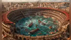 El día en que el Coliseo de Roma dejó de ser arena para convertirse en escenario de combates navales: lo inundaban en 35 minutos
