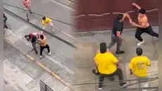 Violenta pelea entre hombres comenzó porque no dejaron pasar a camión de helados