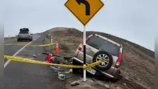 Tragedia en Pasamayo: conductor pierde la vida al despistar su vehículo y dar varias vueltas de campana en plena Panamericana Norte