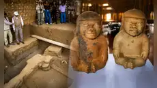 Inédito hallazgo en Trujillo: arqueólogos encuentran los restos de un infante con juguetes ceremoniales y vasijas en las Huacas de Moche