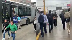 Usuarios del Metropolitano reportan demoras por bus malogrado en estación Parque del Trabajo