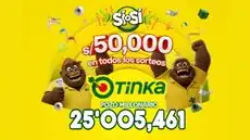 Resultados de La Tinka del domingo 23 de agosto: números ganadores, premios del Pozo Millonario, boliyapa, S/50.000 y más