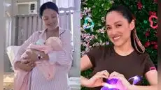 Katy Jara anuncia el nacimiento de su tercer bebé a sus 41 años tras vencer duro diagnóstico médico y muestra primera fotografía: "Con la bendición de Dios"