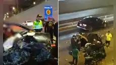 Conductor sobrevive tras violento accidente en la Vía Expresa: vehículo quedó completamente destrozado