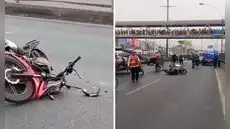 Motociclista muere en accidente de tránsito y genera fuerte tráfico en la Panamericana Norte