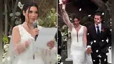 Mafer Neyra, ex de Hugo García, se casa con Ernesto Cabieses y le dedica románticos votos: "Desde los 12 años conocí al amor de mi vida"