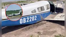 Avioneta aterriza de emergencia en una playa del río Ucayali tras declarar una alerta durante vuelo a Pucallpa