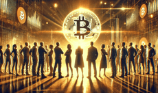 Entusiastas por el Bitcoin. Foto: DALL-E