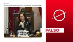 La vicepresidenta de Argentina no apareció con un cartel a favor de Cristina Fernández: es un montaje