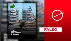 Es falsa la versión que asegura que el árbol de Navidad destruido por un tiktoker en Chiclayo fue restaurado y mejorado