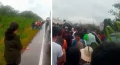 Mujer muere mientras esperaba pasar bloqueo en carretera Fernando Belaúnde Terry en San Martín