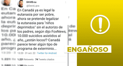 Es engañoso afirmar que Canadá promueve la eutanasia en niños deprimidos