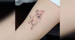 Joven se hace tatuaje inspirado en su fallecido perro para recordarlo 