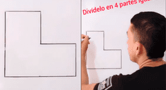 ¿Logras dividir esta imagen en 4 partes iguales? El reto viral que muy pocos logran superar [VIDEO] 