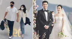 Hyun Bin y Son Ye Jin viajan a su luna de miel: fotos y videos de su paso por el aeropuerto