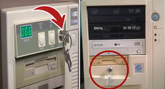¿Por qué las computadoras antiguas venían con una cerradura y una llave en su CPU?