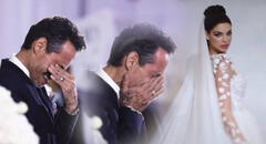 Marc Anthony se emocionó hasta las lágrimas al ver a Nadia Ferreira en el altar