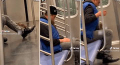 Pasajero se queda dormido en el metro y una rata aprovecha para subirse al cuello