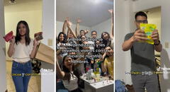 Pareja de jóvenes organiza fiesta tras independizarse y sus amigos los apoyan con regalos