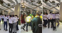 Perrito se suma a la fiesta y baila al lado de su dueño el día de su boda
