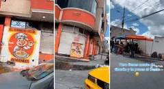 ¡Emprendedor con mente de tiburón! Le clausuran chicharronería y abre un puesto ambulante al frente