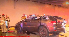 Vía Expresa: vehículo cayó desde puente Aramburú cuando huía de la Policía en San Isidro