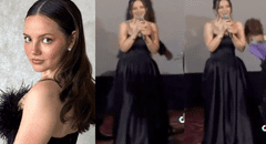Francisca Aronsson pasó incómodo momento en avant premiere mientras ofrecía discurso