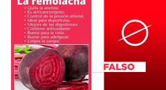 Anemia: es falso que el consumo de betarraga “quita” la enfermedad