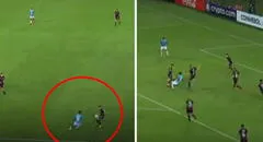 Grimaldo y la espectacular jugada que terminó en gol de Ávila: 'sombrerito' y pase en el área