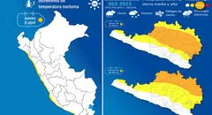 Senamhi alerta tormentas y descenso de temperaturas en la sierra sur y centro