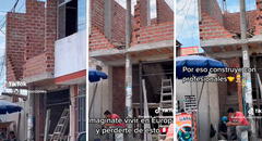 Construyen el segundo piso de su casa con poste en el medio: “Perú, donde todo es posible”