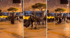 “El caballero de la noche se puso romanticón”: captan a Batman bailando boleros en una plaza