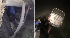 Bus de orquesta Sensual Karicia se despistó cuando retornaba de gira en la selva