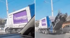 “Creí haberlo visto todo”: captan a camión compactador llevando un auto como basura