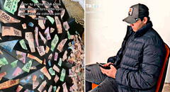 Joven revela que su pequeña prima cortó sus billetes al pensar que eran "papelitos de colores"