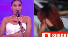 Azucena Calvay termina en el suelo tras sufrir dura caída por intentar huir de fans