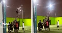 “Se le reseteó el Windows”: intenta recuperar su pelota subiendo una escalera, pero no salió como esperaba
