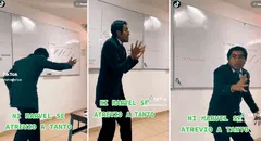 Profesor se gana los aplausos al narrar con gran entusiasmo el cuento "Ollantay" a su clase