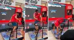 Hombre revive sus mejores años al vencer el 'Dance Revolution' en centro comercial