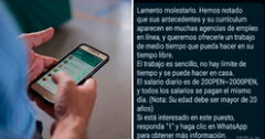 ¿Qué hacer si te llega el mensaje de estafa "Te pago por comentar" que circula en WhatsApp?