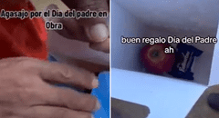 Día del Padre: obreros reciben manzana y una Rellenita por Día del padre, pero miles se indignan