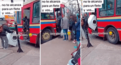 Hombre sube lavadora a bus y lo vacilan en redes: "Imagínate vivir en Suiza y perderte esto"