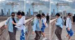 Peruanas la ‘hacen linda’ bailando remix de Alicia Keys y Agua Marina en puente de Nueva York