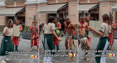 Venezolana baila música de la selva y saca pasos prohibidos en centro de Lima: “Buen ritmo”